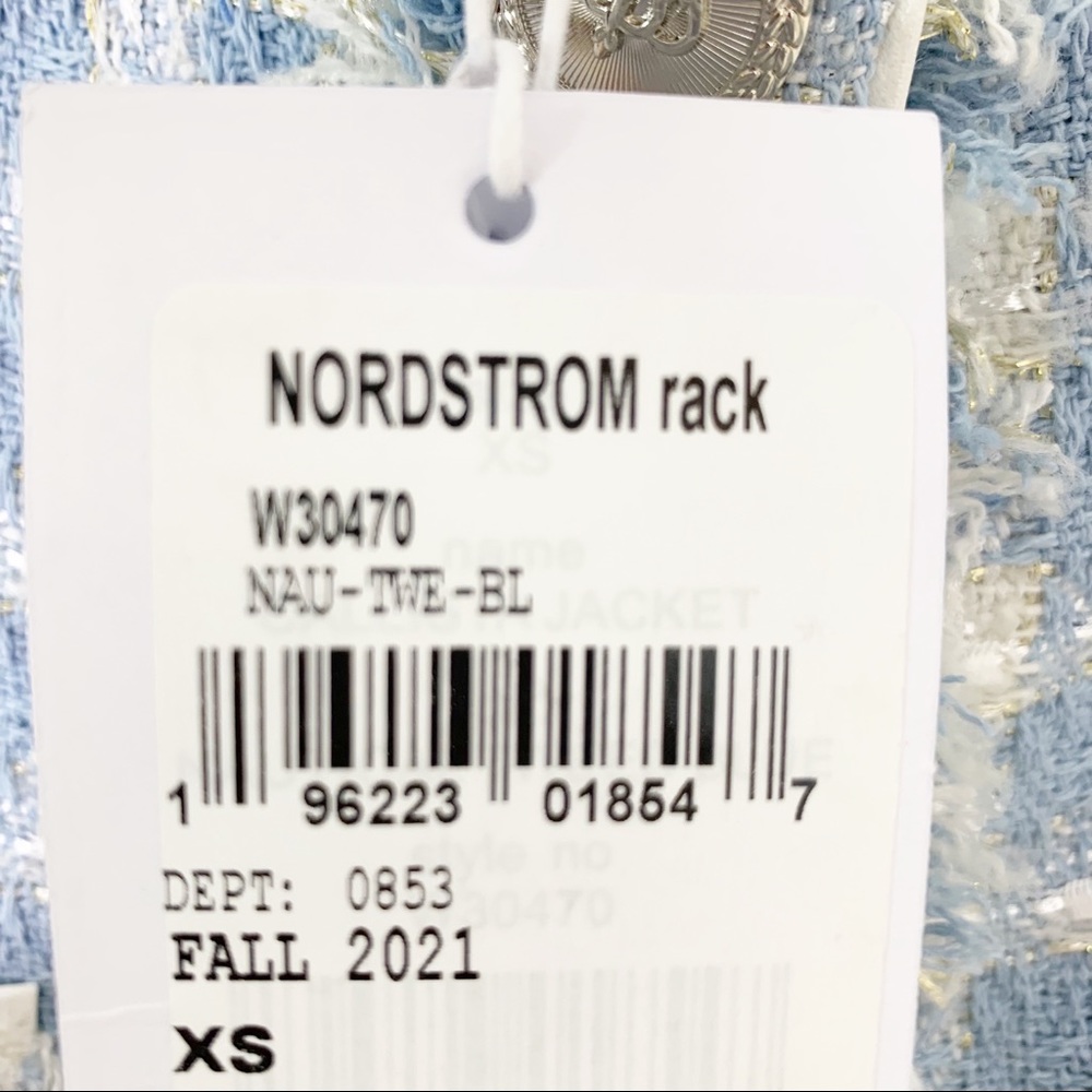 Walter Baker Jacket Callista Nautical Tweed Blazer Blue XS NWT - Picture 11 of 12